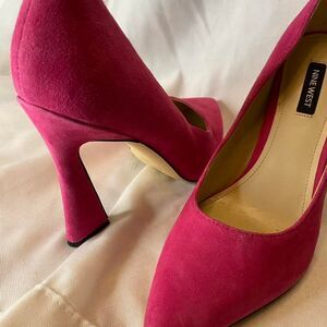 Nine-west Pink Suede Heels